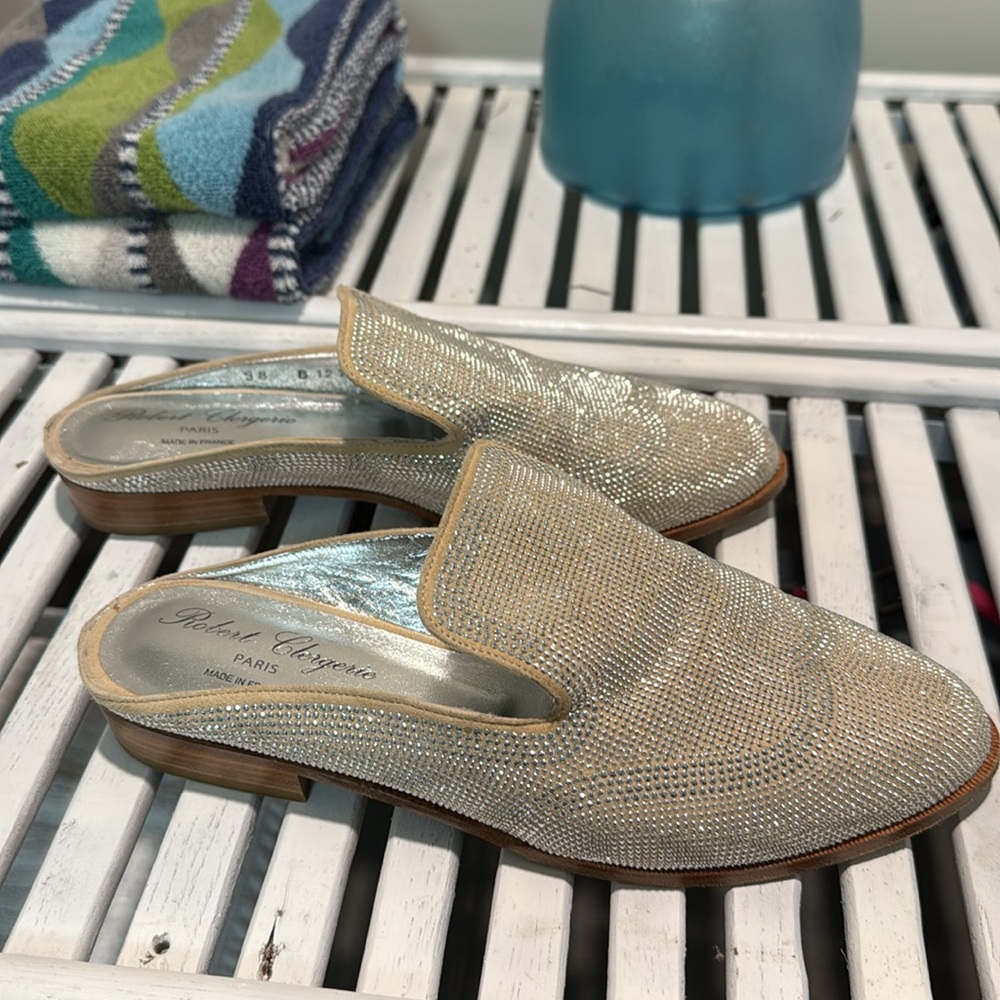 ROBERT CLERGERIE studded mules, made in France, size 38
